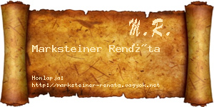 Marksteiner Renáta névjegykártya